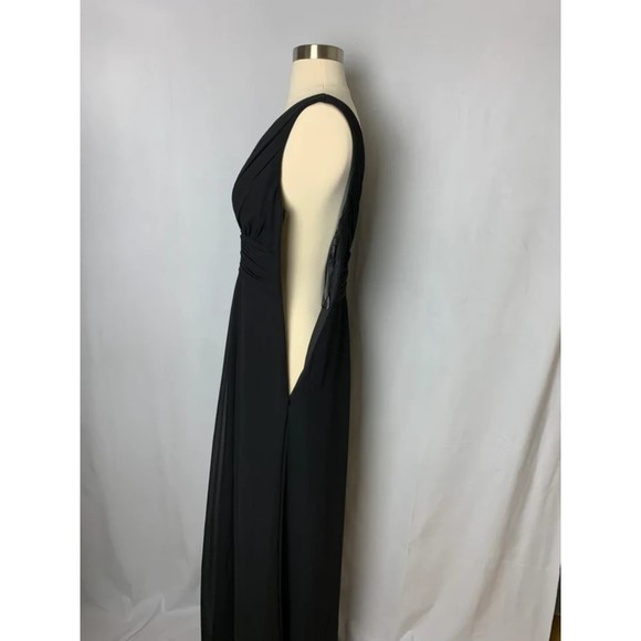 Bill Levkoff Size 6 Black Chiffon A-line Formal Gown - Picture 5 of 11
